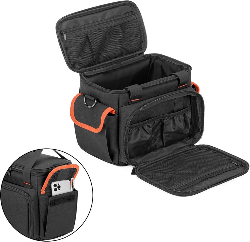 Trunab Carrying Case Compatible with Jackery Portable Power Station Explorer 160/240/300, Storage Bag with Waterproof Bottom and Front Pockets for Charging Cable and Accessories - Image 4